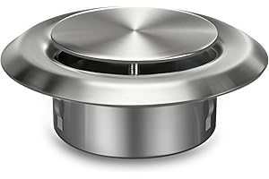 Aygrochy Rejilla de ventilación de acero inoxidable 304 de 100 mm, redonda, rejilla de ventilación atornillada, rejilla de protección contra insectos, brida, rejilla de ventilación