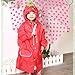 HuntGold Cute Kids Children Boy Girl Rain Coat Outwear Cartoon Hooded Waterproof Raincoat(red)