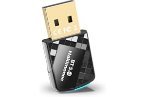 Hakimonoe USB Bluetooth 5.4 Adapter Dongle for PC, Plug n Play for Laptop Desktop Windows 11 10 8.1, Wireless Multiple Connection Bluetooth Headphone Headset Speaker Keyboard Mouse Printer Controller