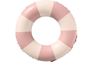 WINDFROMORT Flotador Rueda - Flotador Inflable - Flotador Rueda Adulto, PVC Resistente, Diseño Retro a Rayas, Fácil de Inflar, Ideal para Piscina, Playa y Lago (75x35cm)