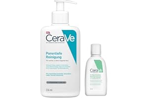 MEDIBOND Cerave Porentiefe Reinigung Gel 236 ml + GRATIS Schäumendes Reinigungsgel 20 ml - Porenverfeinernd Hautreinigend