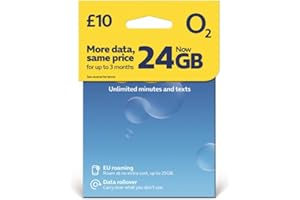 TALK ALL DAY O2 PAY AS YOU GO SIM CARD WITH £10 BUNDLE - 8 GB AND UNLIMITED CALLS AND TEXTS - ROAM IN EUROPE