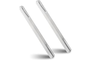 BEATIFIC Lot de 2 tiges de poignée de porte - Tige carrée de 8 mm x 120 mm - Tige carrée de rechange en acier galvanisé - Tige carrée - Broche de fixation - Poignée de porte en acier massif