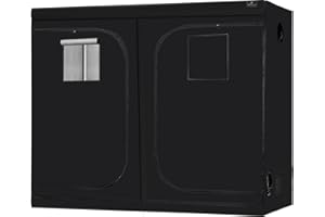 Senua 600D Mylar Hydroponic Water-Resistant Grow Tent with Observation Window and Removable Floor Tray, Tool Bag for Indoor Plant Seedling, Propagation, Blossom, etc (240 x 120 x 200 cm)