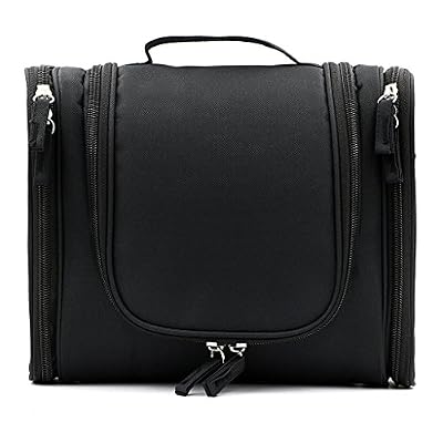 Sumnacon Trousse/Organisateur/Sac de Toilette, Suspendre à Crochet, Robuste,Sac rangement Trousse cosmétique Organiser pour Vacance (Noir)