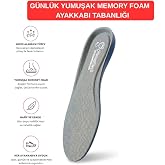 Formstep M100 Memory Foam Rahat Konforlu Ayakkabı Tabanı (Gri, 40)
