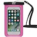 Price comparison product image Waterproof Case,1 Pack iBarbe Universal Cell Phone Dry Bag Pouch Underwater Cover for Apple iPhone 7 7 plus 6S 6 6S Plus SE 5S 5c samsung galaxy Note 5 s8 s8 plus S7 S6 Edge s5 etc.to 5.7 inch,Rose