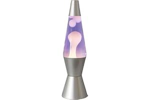 ValueLights Retro LED Lava Lamp Purple Liquid & White Wax Motion Lamp Relaxing Soothing Bedside Mood Light