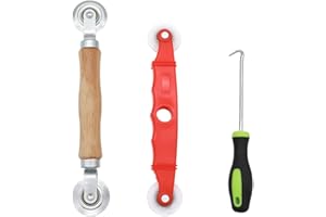 GYSRXS 3 Stück Werkzeug Einzieher Einroller für Keder Siebfenster Spline Roller Hand Spline Roller Rollwerkzeug mit Nylonräder Gummistreifen Haken für Fliegengitter Insektenschutz Ersatzteil