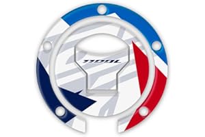 AZGRAPHISHOP Protection bouchon essence résine 3D compatible avec Honda AFRICA TWIN CRF 1100 L Adventure Sports 2024 On GP-1013 (Glare White (Tricolor))