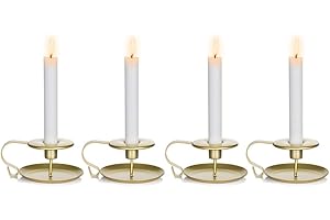 ‎NUPTIO NUPTIO Stożkowy świecznik, świecznik, złote świeczniki stołowe na ceremonię ślubną, stojak na świece na Halloween, Boże Narodzenie, do dekoracji jadalni, 4 szt