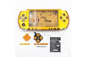 GGZONE Full housing case Shell con pulsanti viti cacciaviti per Sony PSP 3000 3001 3002 3003 3004 Gold