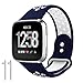 Produktbild FeiliandaJJ Für Fitbit Versa Watch,Ersatzarmbänder Armbänder Weiches Silikon mit Belüftung Löcher Smart Watch Zubehör Uhrenband Uhrenarmbänder Replacement Watch Band (Blau)