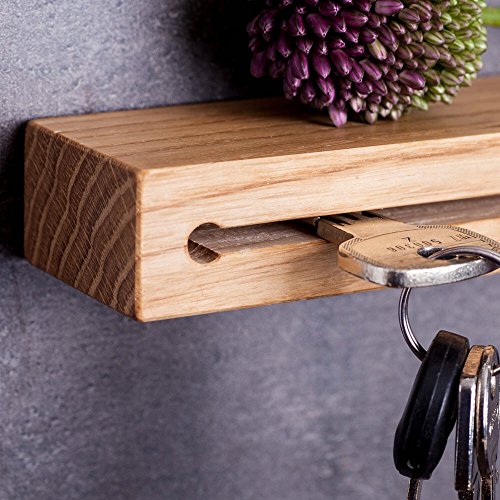 Schlüsselbrett Holz in 30cm | Handgefertigt in Bayern | andere Holzarten und Ausführungen zur Auswahl | Schlüsselkasten Schlüsselhalter Schlüsselleiste Schlüsselboard | Eichenholz - 3