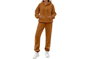 Yuson Girl Chandal Mujer Invierno Chánda Completo 2 Piezas Manga Larga Sudadera con Capucha y Pantalón Conjunto Dos Piezas Conjuntos Deportivos Fitness Jogging Ropa Deportiva