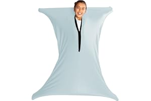 SZSMART Calze sensoriali per adulti, 165 x 73,7 cm, elasticizzate, per alleviare lo stress, per adulti con autismo, ansia (colore grigio, XL/163-191 cm)