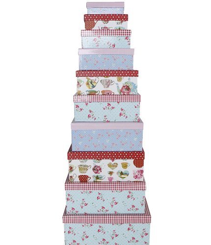 Geschenkboxen 10er Set, bunt