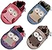 MiniFeet Soft Leather Baby Shoes, Blue Owl 2-3 Years