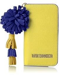 Love Moschino - Portacel.small Grain Pu Giallo, Carteras de mano Mujer, Amarillo (Yellow), 1x15x8 cm (B x H T)
