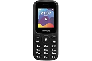 MP myPhone Fusion Tastentelefon, große beleuchtete Tasten, Farbdisplay 1,77", Akku 600 mAh, Fackel, Radio, Dual-Sim, bluetooth, Mobiltelefon für Senioren, Schwarz, tastenhandy, seniorentelefon