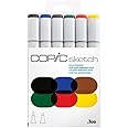 Copic Sketch Marker Set, 6-Colors, Bold Primaries