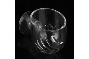 CIKONIELF Comedero para Acuario con Ventosa, Recipiente de Alimentación Transparente de Acrílico para Peces y Camarones