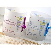 Einschulung 8 x Lichthülle personalisiert Motiv Schultüte