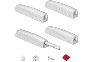 Push Pull per Ante Robusto Jiayi 4 Pezzi Apertura a Pressione Ante Chiusura Magnetico Pressione Home Push to Open Custodia in Plastica Chiusura Push Pull Ante per Mobile Apertura Pressione Sistema