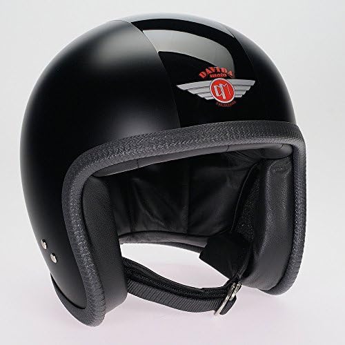 Matt Black Gloss Bl?ack Davida Ninety Two Helmet With Visor Studs - XX-Large