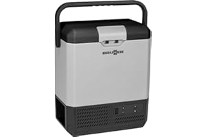 Brunner 0826047N Przenośna lodówka skompresowana 12 V/230 V, drzwi Polarys do małych przestrzeni, 8 litrów