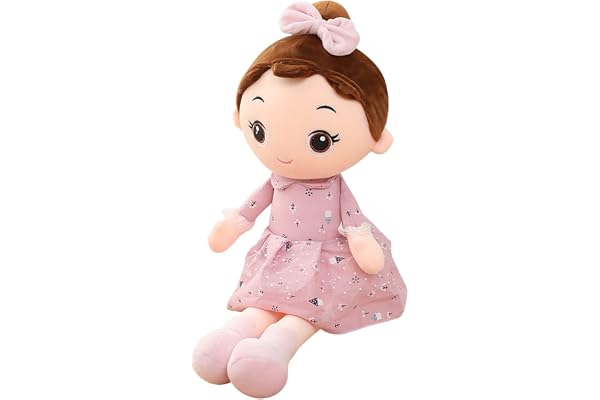 Poupée de Chiffon Fille Bébé Peluche Poupée Tissu 45 cm, Jouet en Peluche Jouet Poupée Adorable 1er Âge Conte de Fées Princesse Poupée Mignonne Plush Toys Cadeau de Naissance Noël Anniversaire Baptême