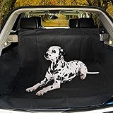 Hundedecke Auto, Poppypet Auto Hundedecke, Autoschondecke mit Seitenschutz, Wasserfestes, Hochwertiges Material Schützt Ihre Auto-Kofferraum vor Schmutz und Tierhaaren 155*104*33cm - Schwarz