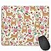 Produktbild Shiba Inu Florals Flowers Cream Girls Sweet Dog Dogs Pet Dog Flowers Mousepad 18x22 cm