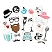 Produktbild Veewon 22 Stück neue Hochzeit Photo Booth Requisiten Dekorationen Photo Booth Requisiten mit Schnurrbart, Hüte, Brillen, Mund, Herr Frau, Just Married für Hochzeit, Valentinstag, Bachelorette Partei-Bevorzugung