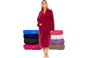 CICK Towelling Bath Robe Premium Quality Bathrobes for Women Highly Absorbent 100% Cotton Shawl Design Perfect for Men & Women in Loungewear and Gifts