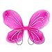 Produktbild Bolange Erwachsene Schmetterlingsflügel Dress Up neue 42 * 31 cm 10 Farbe Schmetterlingsflügel Elf Fee Flügel Dekoration Geschenke Urlaub Dekoration (Rose Red)