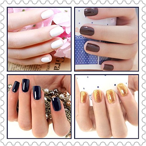 Gellen auflösbarer UV Nagellack Shellac Led Nagellack Farblack 8ml #21 hellbraun - 4