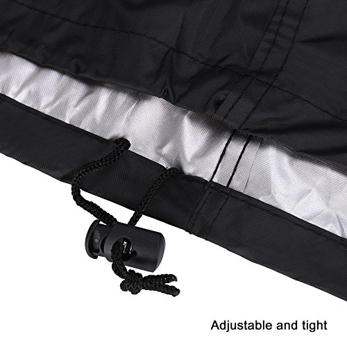 Jtdeal Rund Grillabdeckung, Wasserdicht Grill Abdeckhaube cover plane Schutzhülle für Weber, Brinkmann, Char Broil, Holland usw grill Kugelgrill gasgrill, 77 * 58cm, Schwarz - 5