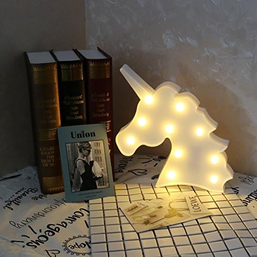 LED Letter Lights Marquee Alphabet Light Up Marquee Letters Sign For Wedding Birthday Party Battery Operated Christmas Night Light Lamp Home Bar Decoration (Unicorn head)