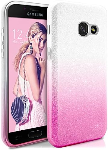 Samsung A3 2017 Glitter Case, TheBlingZ.® Sparkle Premium Hybrid Bling Bling TPU Phone Case Cover For Samsung Galaxy A3 2017 - Pink Shading