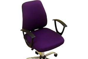 wonderfulwu Stretch Chair Covers Spandex Office Computer Chair Cover Removable Washable Rotate Swivel Chair Protective Covers