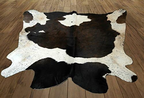 Celestial Leather Limited Premium Western Cow Hide - Beautiful Tri-Coloured - Luxurious Rug - Approx 112 cm x 109 cm - 905