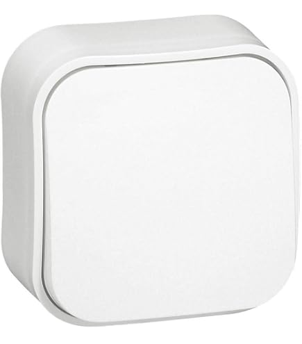LEGRAND Niloe 664701 - Interruttore Di Commutazione Bianco - Inserti Con Bilanciere E Copertura, Fissaggio A Vite O Ganci
