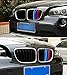 Produktbild Maiqiken 1x Set 3D M Style Auto Frontgrill Einsatz Trim Streifen Grill Abdeckung Dekoration Für X1 E84 2009-2015(7 Stäbe nur kleine Achse)