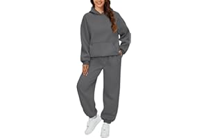 CHANPNING Tuta Sportiva Donna Completa 2 Pcs Tuta Ginnastica Donna Invernale Elegante Felpa con Cappuccio+Pantaloni Sportivi Set Completo Sportivo Donna per Jogging Correre Fitness Y2K a Maglia Set Oversize