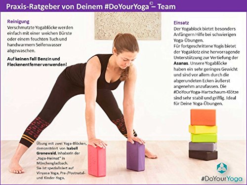 2x Yogablock »Aruna« / Sehr leichter Hartschaum Yoga-Block, zur Unterstützung spezieller Yoga-Übungen. In vielen Trend-Farben erhältlich. - 4
