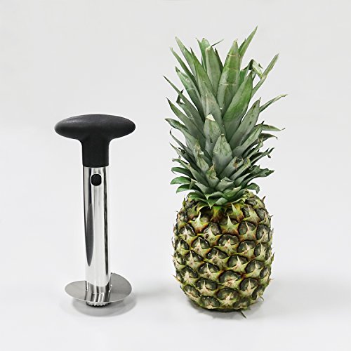 COM-FOUR® 3-in-1 Ananas Schneider – Schälen, Entkernen, Schneiden in einem Arbeitsvorgang! aus hochwertigem Edelstahl - 6