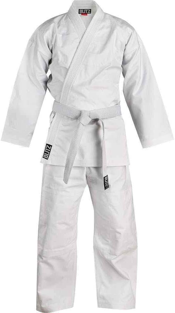 Blitz Adults Jujitsu Suit Gi Traditional Sparring Training Uniform - White