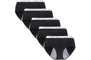 Anntry Ropa Interior de algodón para el periodo Menstrual de Las niñas Adolescentes Bragas Protectoras Transpirables de Flujo Intenso a Prueba de Fugas (Debe Usar con Almohadilla o tampón)