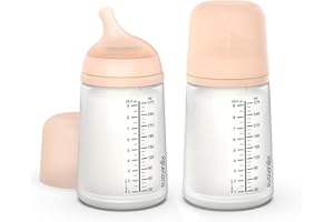 Suavinex, Pack 2 Biberons Anti-Colique Zero Zero 270 ml avec Tétine à Débit Moyen (M) en Silicone, Bébés +3 Mois, Lait Maternel, Poudre et Liquides Densité Moyenne, Compatible Allaitement, Fair